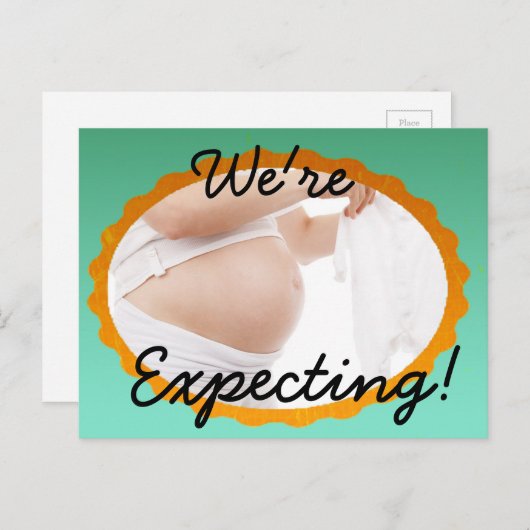 待ってる!妊娠告知ポストカード 案内ポストカード (正面/裏面)