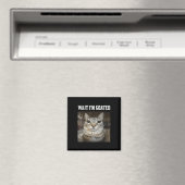待ってイムゴートキャットユーモアミーム マグネット (インサイチュ (食洗機))