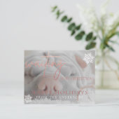 待ってクリスマスバラ金ゴールドグリッター休日 シーズンポストカード (スタンド正面)