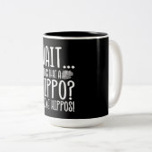 待ってヒッポか？ヒッポスが大好き！ ツートーンマグカップ (正面右)