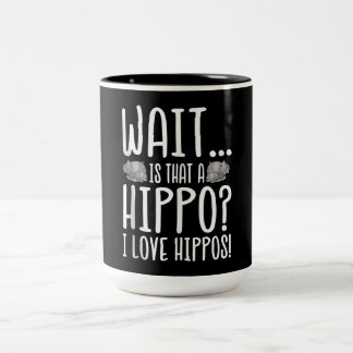 待ってヒッポか？ヒッポスが大好き！ ツートーンマグカップ
