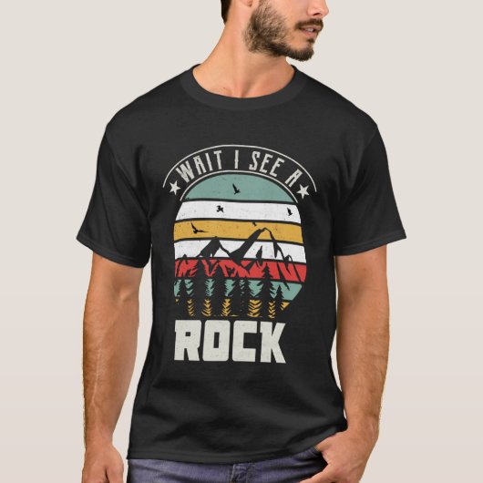 待ってロック地質学者ロックンコレクター1 Tシャツ (正面)