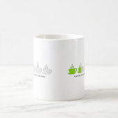 待って下さい… カフェインのローディング コーヒーマグカップ (中央)