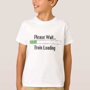 待って下さい… 頭脳のローディング Tシャツ