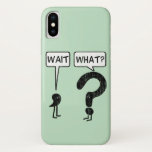 待って何？ iPhone X ケース<br><div class="desc">待って。イラストレーションにはカンマと疑問符を使用します。誰おもしろいかが突然何かが正しくないと気付いた時、熟語は叫んだ。コンマは待ち、疑問符頼は。分かった？</div>
