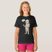 待って包む！電話でミイラするハロウ Tシャツ (正面フル)