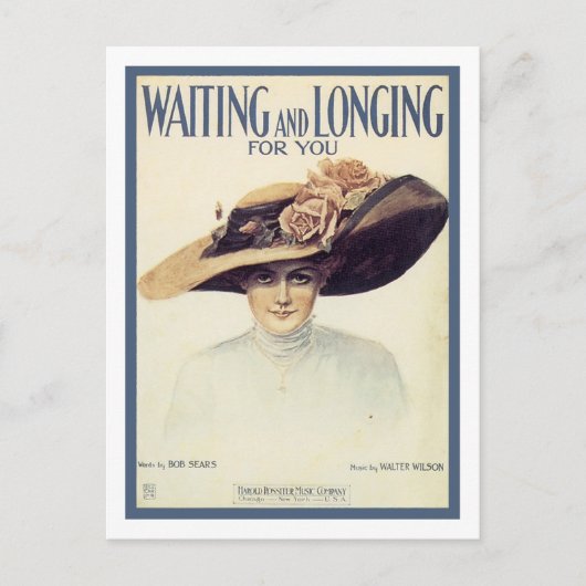待って憧れのSongbookカバーヴィンテージ ポストカード (正面)
