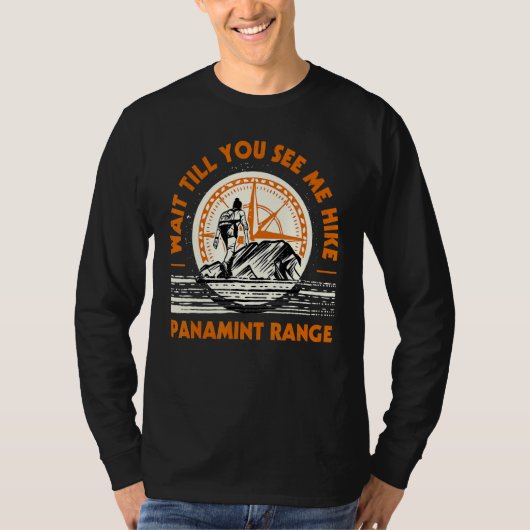 待って私がハイキングパナマントレンジハイキングCaを見る Tシャツ (正面)