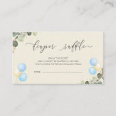 待って赤ちゃんシャワーおむつラッフルカード エンクロージャーカード (正面)