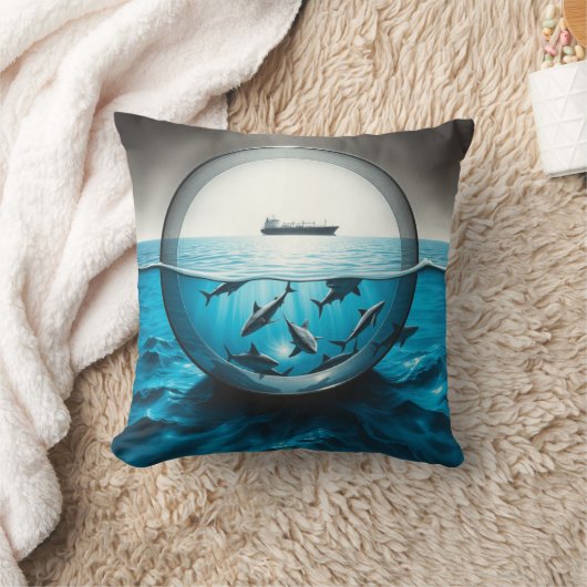 待って…イルカ クッション (ブランケット)