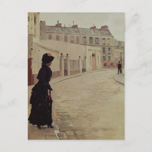 待って、パリのRue de Chateaubriand ポストカード (正面)