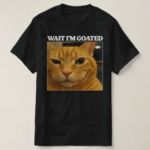 待って、私はヤバい猫 ばかばかしい猫のミーム 男女兼用 Tシャツ