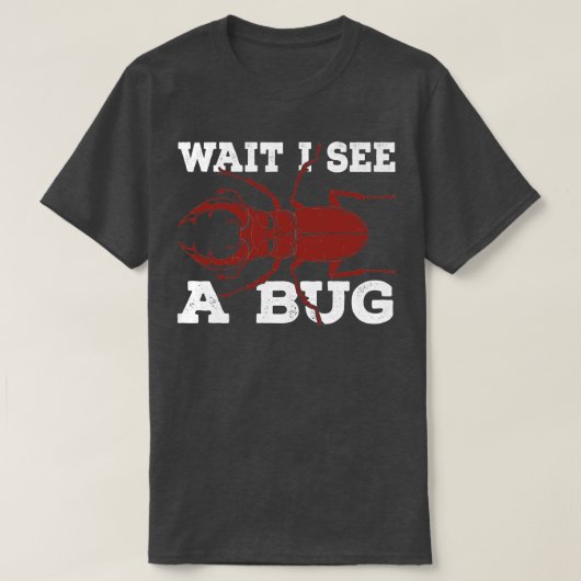 待ってBug Research Entomologistギフトを見る Tシャツ (デザイン正面)