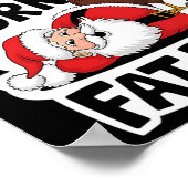 待つあなたのターン太った男の子おもしろいトルコSanta Thanxsgi ポスター (角)