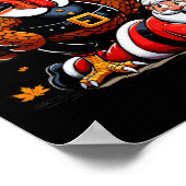 待つあなたのターン太った男の子トルコSanta おもしろい Thanxssgi ポスター (角)