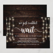 待つことができなかったので、ラスティック ウェディング エロープメント 招待状 (正面/裏面)