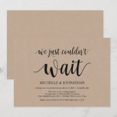 待つことができなかったので、結婚式の秘密挙式招待状 招待状 (正面/裏面)