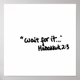 待つバイブルシンプル引用文タイポグラフィ ポスター