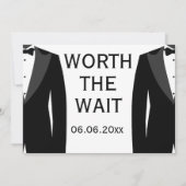 待つ価値がある白黒のゲイ結婚 セーブザデート (正面)