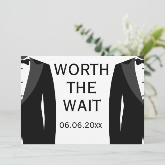 待つ価値がある白黒のゲイ結婚 セーブザデート (スタンド正面)