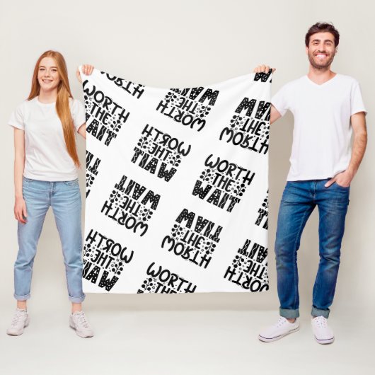 待つ価値がある フリースブランケット (インサイチュ)