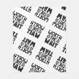 待つ価値がある フリースブランケット