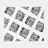 待つ価値がある フリースブランケット (正面(横))