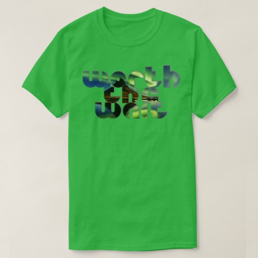 待つ価値がある Tシャツ (デザイン正面)