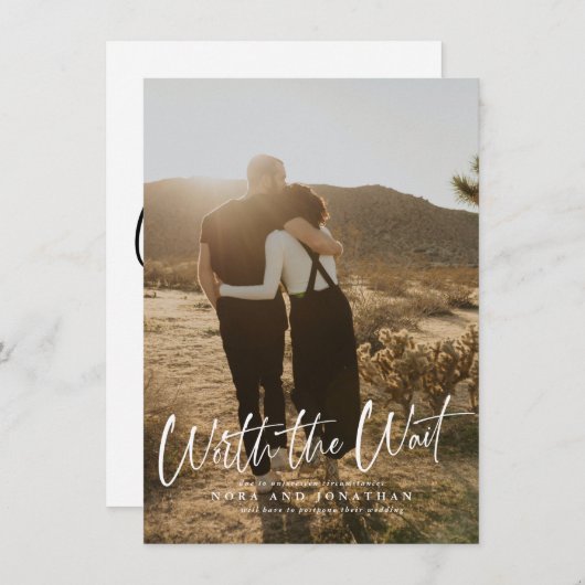 待つ価値のあるスクリプトの延期 保存日付 セーブザデート (正面/裏面)