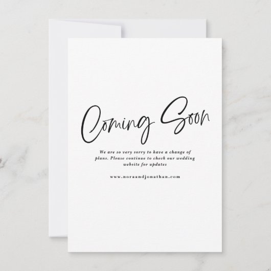 待つ価値のあるスクリプトの延期 保存日付 セーブザデート (裏面)