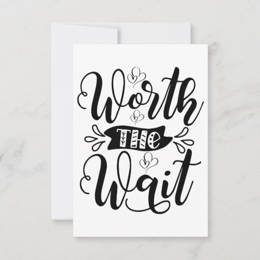 待つ価値のあるボディスーツ、待つ価値がある サンキューカード (正面)