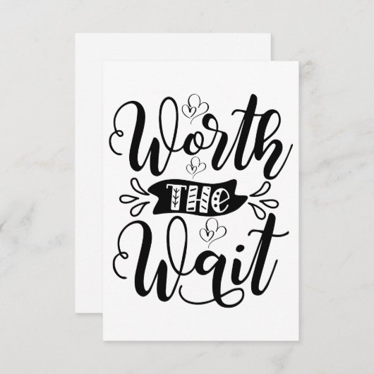 待つ価値のあるボディスーツ、待つ価値がある サンキューカード (正面/裏面)