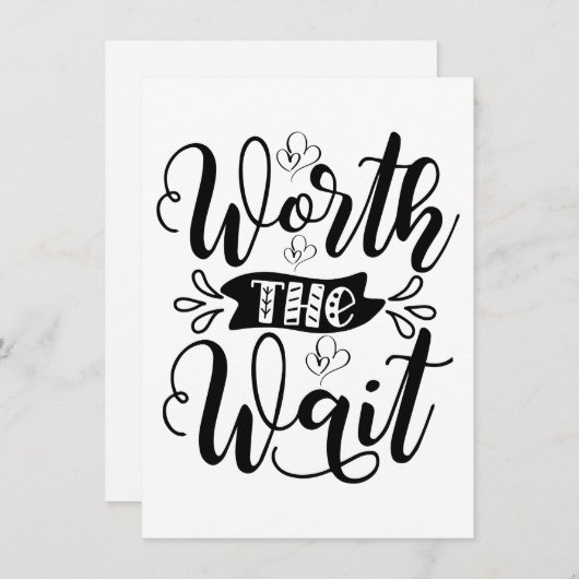 待つ価値のあるボディスーツ、待つ価値がある ノートカード (正面/裏面)