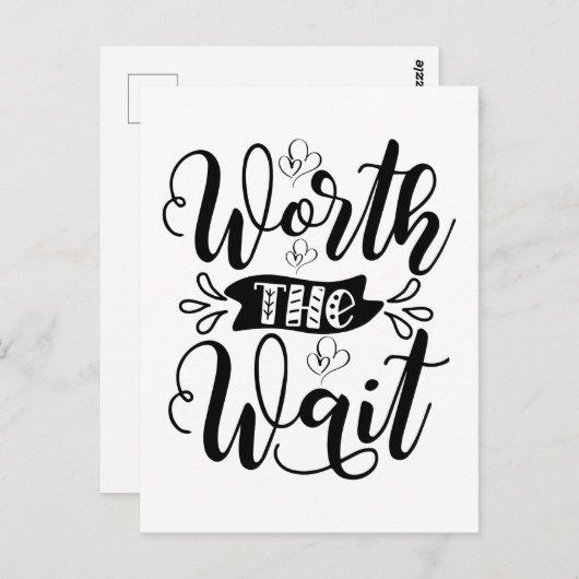 待つ価値のあるボディスーツ、待つ価値がある ポストカード (正面/裏面)