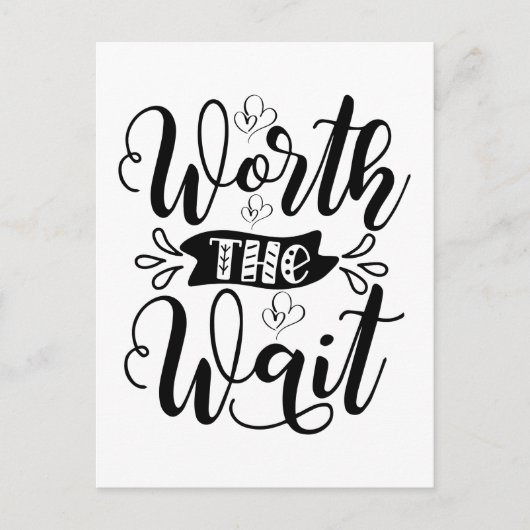 待つ価値のあるボディスーツ、待つ価値がある ポストカード (正面)