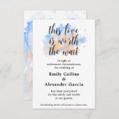 待つ価値のある愛 |の結婚イベント延期カード 出欠カード (正面/裏面)