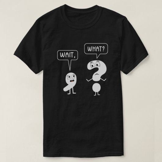待つ句読点英語先生ギフト Tシャツ (デザイン正面)