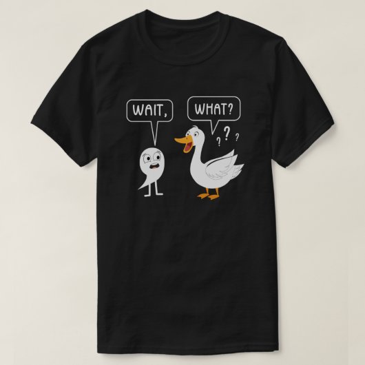 待つ句読点English先生ギフトダック Tシャツ (デザイン正面)