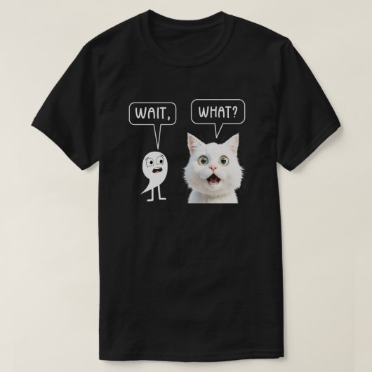 待つ句読点English先生Gift Cat Tシャツ (デザイン正面)