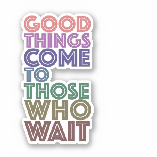 待つ来人に良いこと シール (正面)