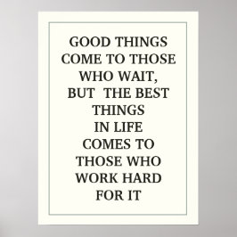 待つ来者には良い事が、しかし最高の、 ポスター