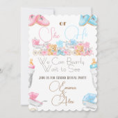 待てよ | ベアテーマ性別表示 招待状 (正面)