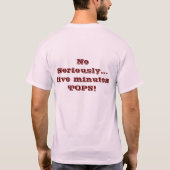 待て考え...すぐ戻ってくる Tシャツ (裏面)