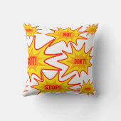 「待て!ストップ!行遠くにけ!」 おもしろいとクッ予測できなション クッション (裏面)