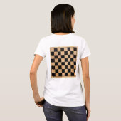 待て!チェックメイト、チェスプレーヤー Tシャツ (裏面フル)