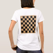 待て!チェックメイト、チェスプレーヤー Tシャツ (裏面)
