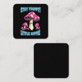 待トリップ（幻覚体験）のようなて！小さなヒッピー スクエア名刺 (正面/裏面)