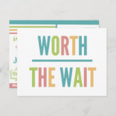 待モダンつ価値 – 採用、新生児 案内ポストカード (正面/裏面)