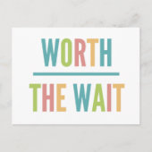 待モダンつ価値 – 採用、新生児 案内ポストカード (正面)