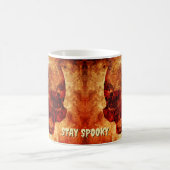 待不気味て。3D人間スカル。 コーヒーマグカップ (中央)